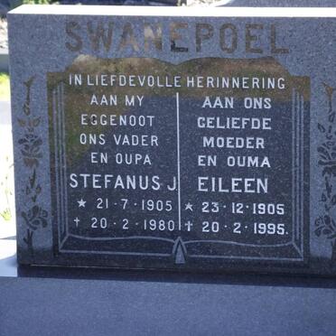 SWANEPOEL Stefanus J. 1905-1980 &amp; Judith Eileen Smuts 1905-1995