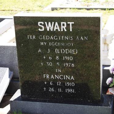 SWART A.J. 1910-1978 &amp; Francina 1910-1981