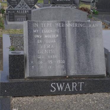 SWART Vera Denise nee NASH 1930-1980