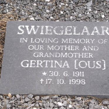 SWIEGELAAR Gertina 1911-1998