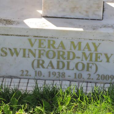 SWINFORD-MEYER Vera May nee RADLOF 1938-2009