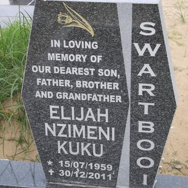SWARTBOOI Elijah Nzimeni Kuku 1959-2011