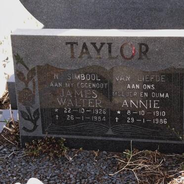 TAYLOR James Walter 1926-1984 &amp; Annie 1910-1986