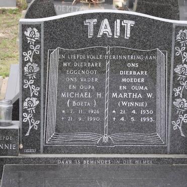 TAIT Michael H. 1926-1990 &amp; Martha W. 1930-1993