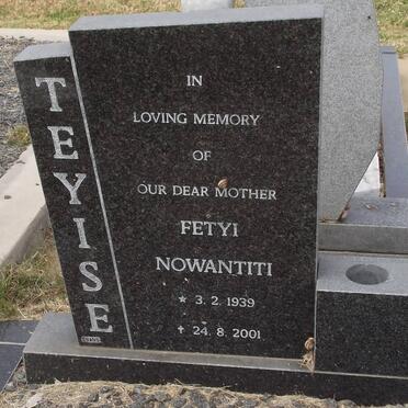 TEYISE Fetyi Nowantiti 1939-2001