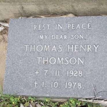 THOMSON Thomas Henry 1928-1978