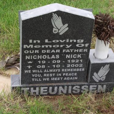 THEUNISSEN Jacobus Nicholas H. 1921-2002