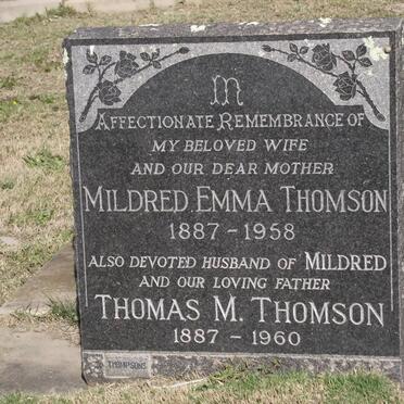 THOMSON Mildred Emma 1887-1958 &amp; Thomas M. 1887-1960