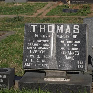 THOMAS Evelyn 1922-1995 &amp; Johannes David 1922-1973