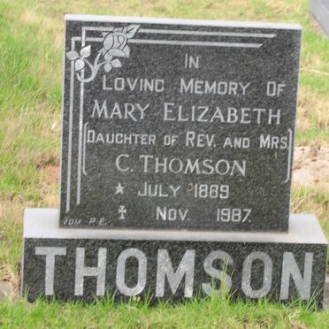 THOMSON Mary Elizabeth 1889-1887