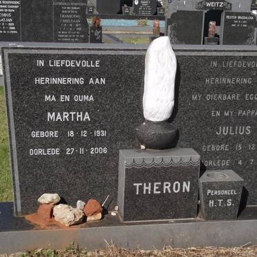 THERON Julius 1929-1980 &amp; Martha 1931-2006