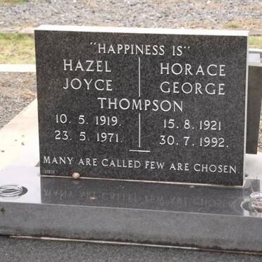 THOMPSON Hazel Joyce 1919-1971 &amp; Horace George 1921-1992