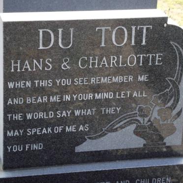 TOIT Hans, du &amp; Charlotte