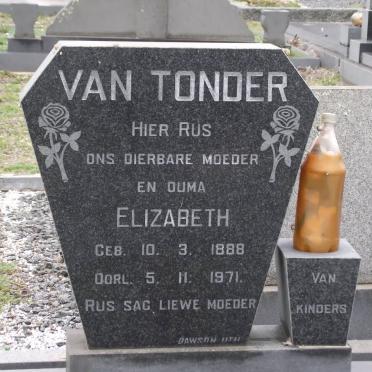 TONDER Elizabeth, van 1888-1971