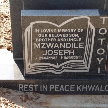 TOTOYI Mzwandile Joseph 1982-2011