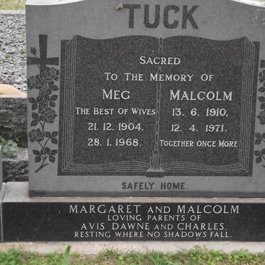 TUCK Margaret 1904-1968 &amp; Malcolm 1910-1971