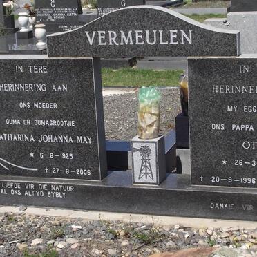 VERMEULEN Otto 1920-1996 &amp; Catharina Johanna May 1925-2006