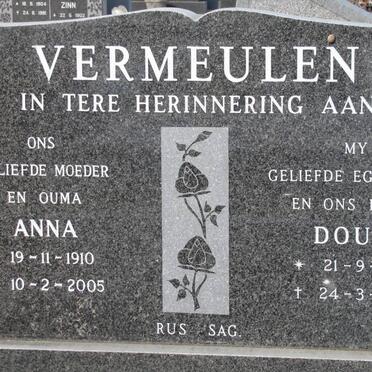 VERMEULEN Douw 1907-1977 &amp; Anna 1910-2005