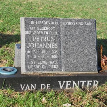 VENTER Petrus Johannes, van de 1935-1991