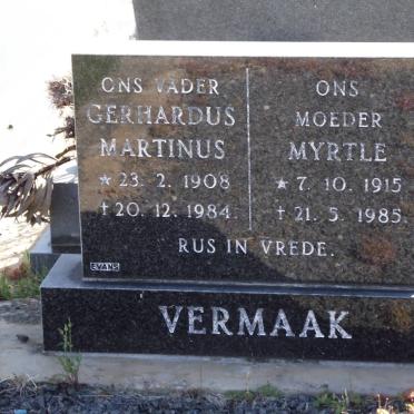 VERMAAK Gerhardus Martinus 1908-1984 &amp; Myrtle 1915-1985