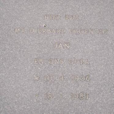 VERMEULEN Jan 1906-1983 &amp; Susanna C.E.S. DE WET 1905-1990