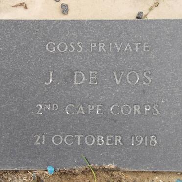 VOS J., de -1918