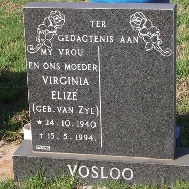 VOSLOO Virginia Elizé nee VAN ZYL 1940-1994