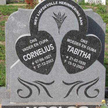 VOSLOO Cornelius 1921-2003 &amp; Tabitha 1930-2007
