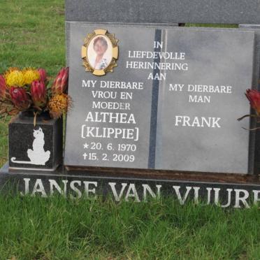 VUUREN Althea, janse van 1970-2009