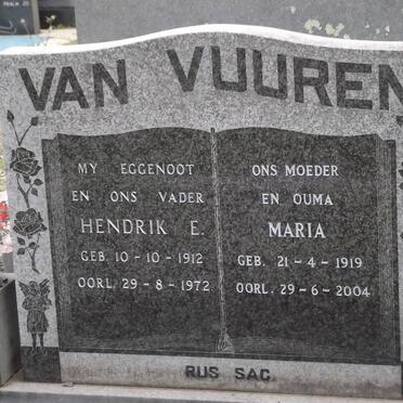 VUUREN Hendrik Edward, van 1912-1972 &amp; Maria Magrieta 1919-2004