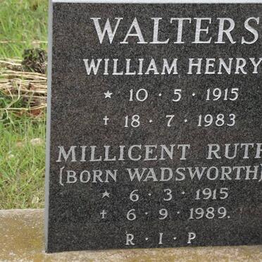 WALTERS William Henry 1915-1983 &amp; Millicent Ruth WADSWORTH 1915-1989