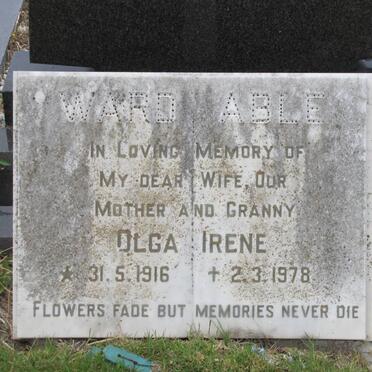WARD-ABLE Olga Irene 1916-1978