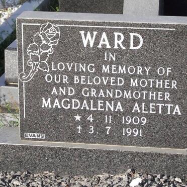 WARD Magdalena Aletta 1909-1991