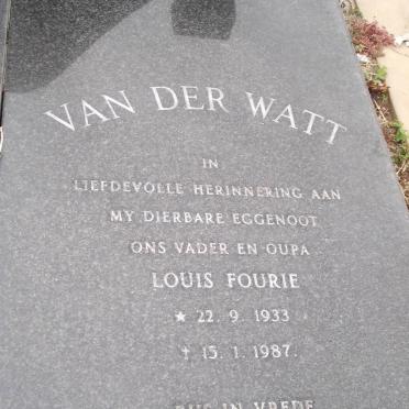 WATT Louis Fourie, van der 1933-1987