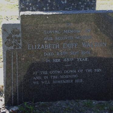 WALTON Elizabeth Duff -1961