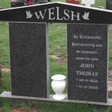 WELSH John Thomas 1933-2006