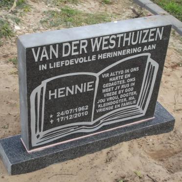 WESTHUIZEN H.L., van der 1962-2010