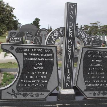 WESTHUIZEN Jan Jacob, van der 1943-2001 :: WESTHUIZEN Andries Francois, van der 1968-1993