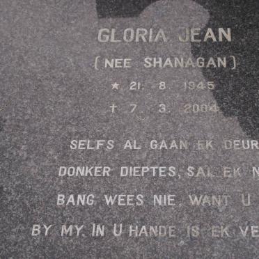 WET, de Mervyn Leon 1974-1996 :: WET Gloria Jean, de nee SHANAGAN 1945-2004