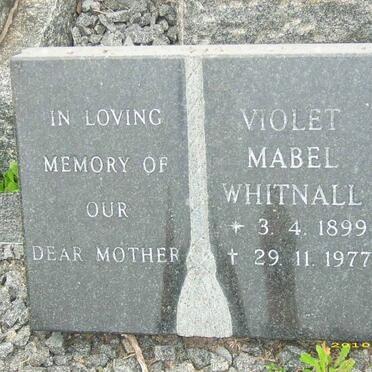 WHITNALL Violet Mabel 1899-1977