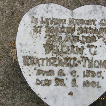 WHEATHERALL-THOMAS William G  1895-1961