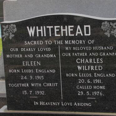 WHITEHEAD Charles Wilfred 1911-1976 &amp; Eileen 1915-1992