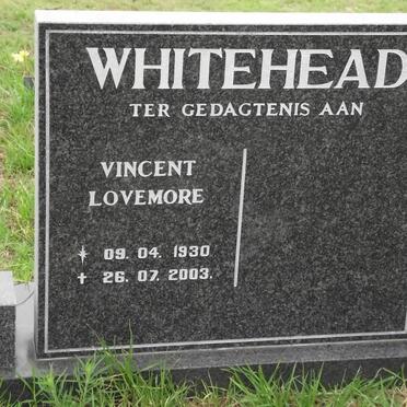 WHITEHEAD Vincent Lovemore 1930-2003