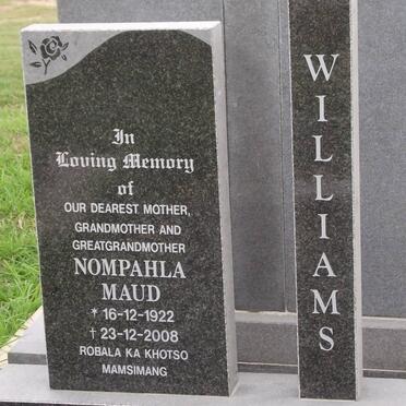 WILLIAMS Nompahla Maud 1922-2008