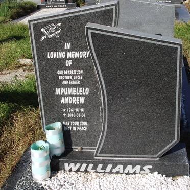 WILLIAMS Mpumelelo Andrew 1961-2010