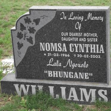WILLIAMS Nomsa Cynthia 1966-2003