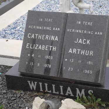 WILLIAMS Catherina Elizabeth 1909-1978 &amp; Jack Arthur 1911-1969