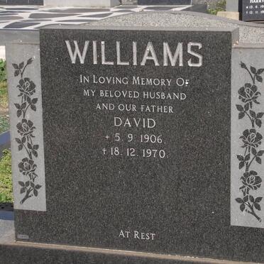 WILLIAMS David 1906-1970