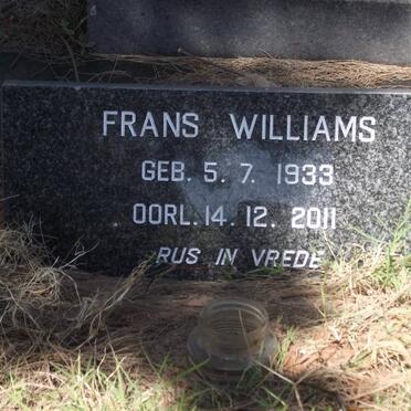 WILLIAMS Frans  1933-2011