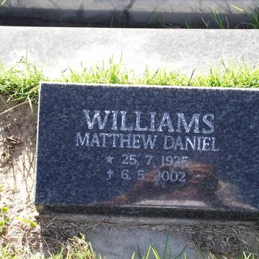 WILLIAMS Matthew Daniel 1925-2002